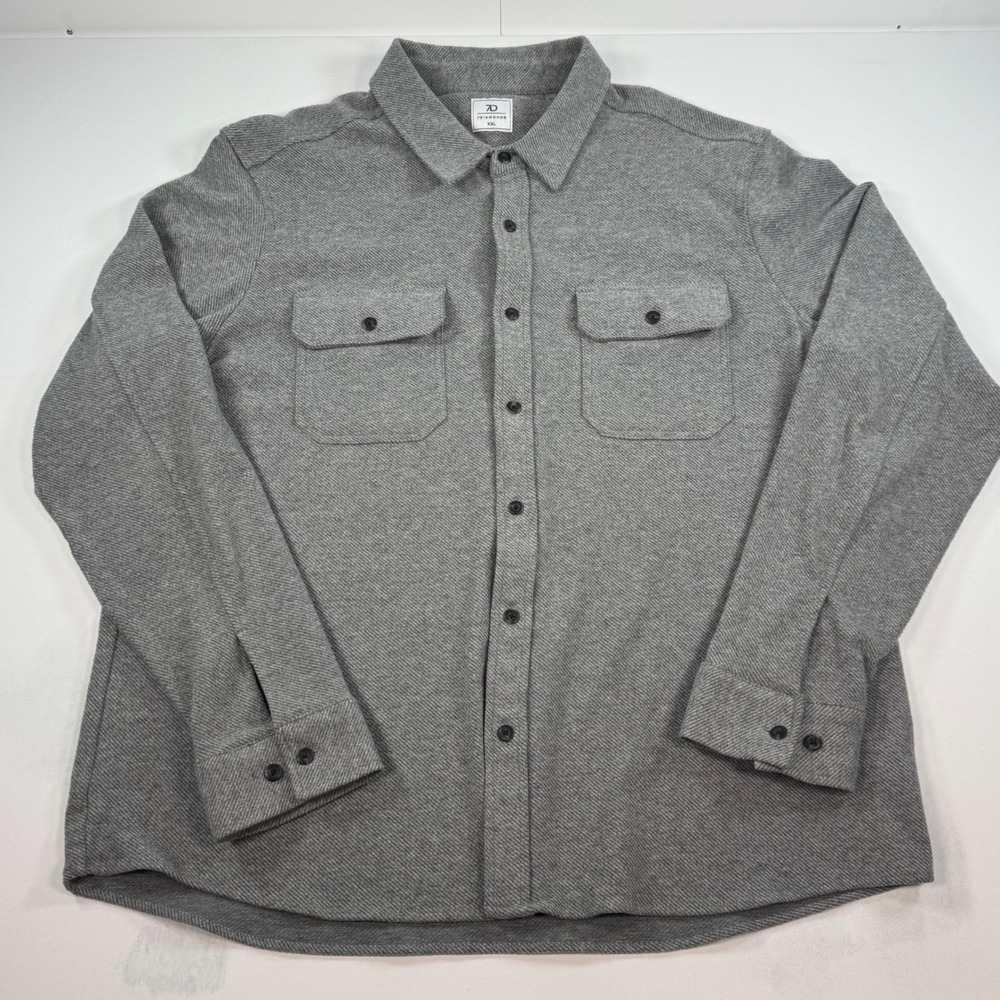 7 Diamonds Generation Soft Flannel Shirt Mens XXL Grey Button Down GSMK-7282